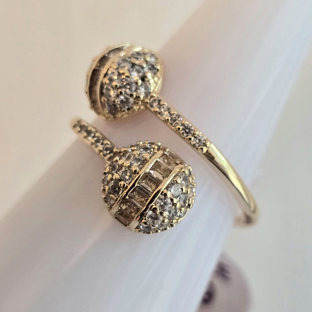 Bomb Party RG84172 Size 9 Ring - Globe Trotter - Peach Sapphire on Gold NEW